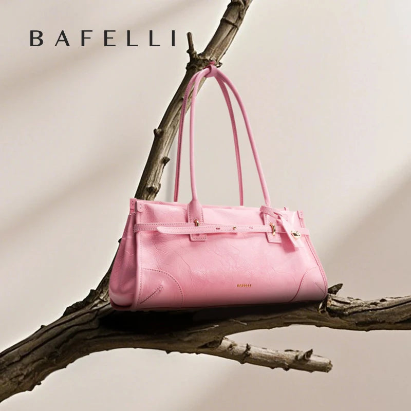 Roselle Saffiano Shoulder Bag - Blushed Pink