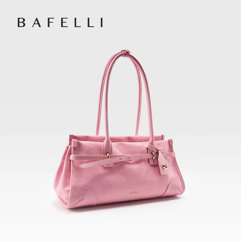 Roselle Saffiano Shoulder Bag - Blushed Pink