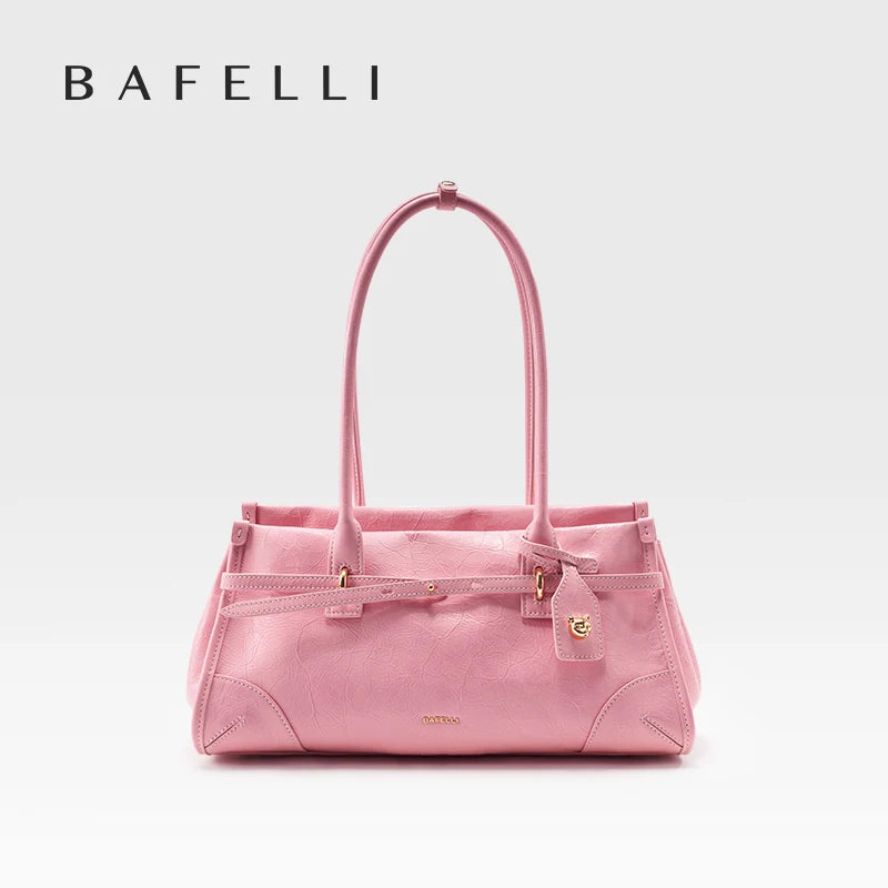 Roselle Saffiano Shoulder Bag - Blushed Pink
