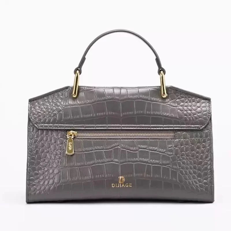 Zaria Vault Bag - Charcoal Croc