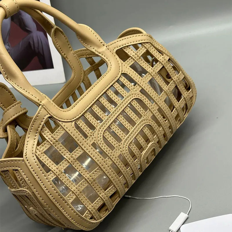 Venti Woven Courtside Bag - Toffee Brown