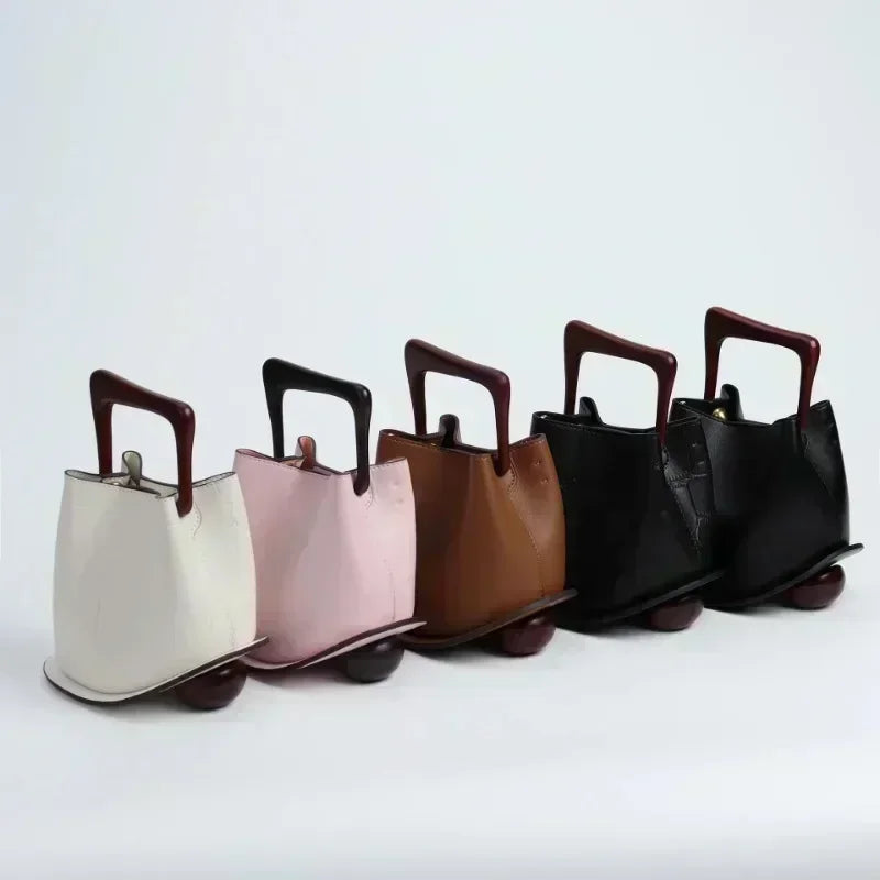 Large Capacity Tote Bag Commuter Basket Female Bags for Women Genuine Leather Bolsos Mujer Magnetic Button Bolsas Sac De Femme