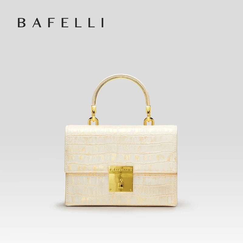 Marais Croc Frame Bag - Ivory Gold