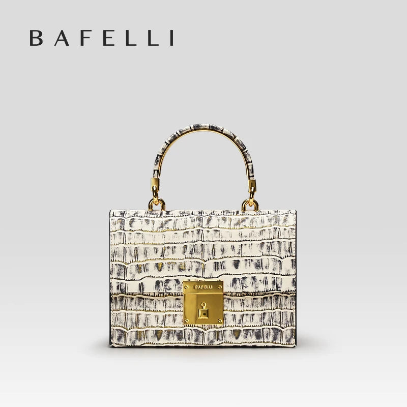Marais Croc Frame Bag - Ivory Gold