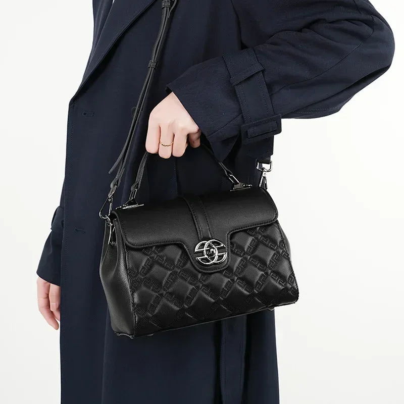 Celine Citadel Clasp Bag - Midnight Black