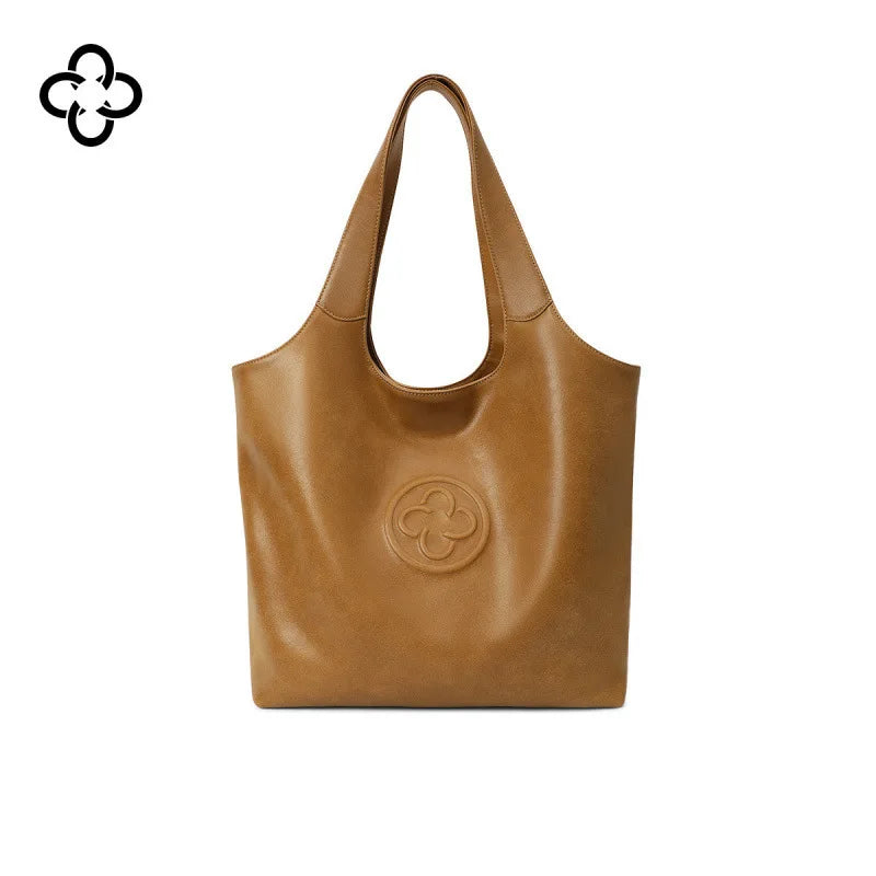 Palermo Vintage Oversized Tote - Camel Tan