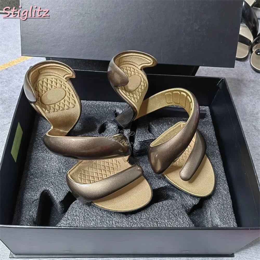 Dune Spiral Heels - Molten Bronze