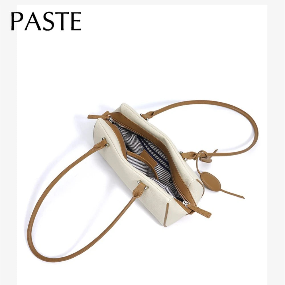 Classic Elongé Barrel Bag - Milkstone Tan