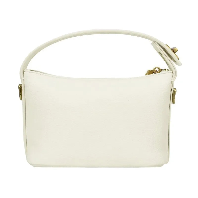 Cansu Clasp Mini Curve Bag - Vanilla Cream