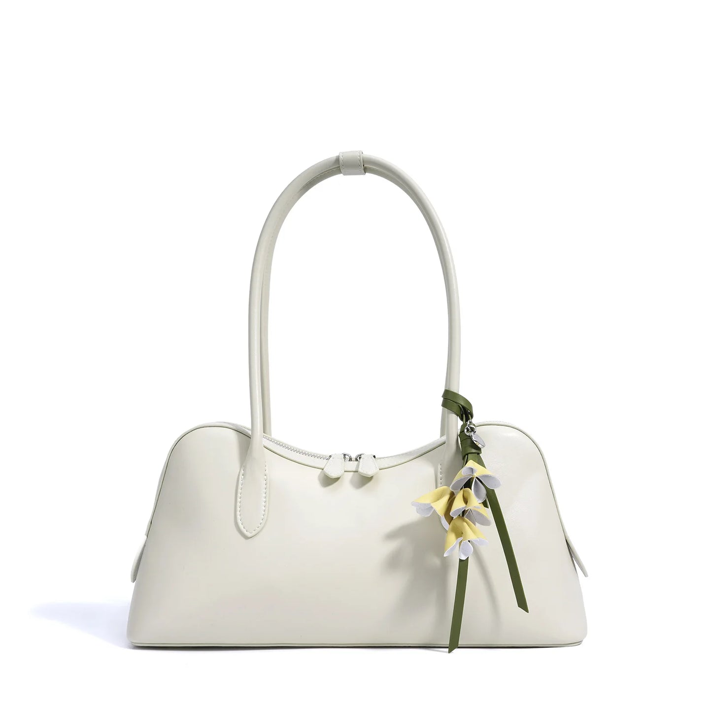 Isobela Bloom Charm Shoulder Bag - Cream White