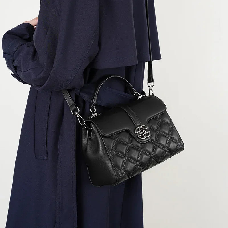 Celine Citadel Clasp Bag - Midnight Black