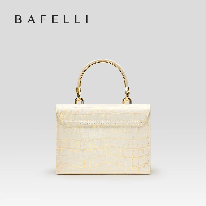 Marais Croc Frame Bag - Ivory Gold