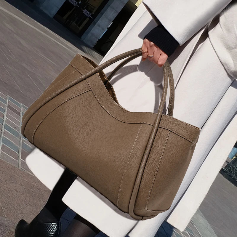 Jeminé Contour Tote - Desert Cacao