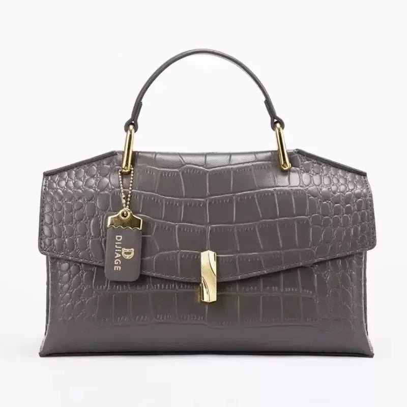 Zaria Vault Bag - Charcoal Croc