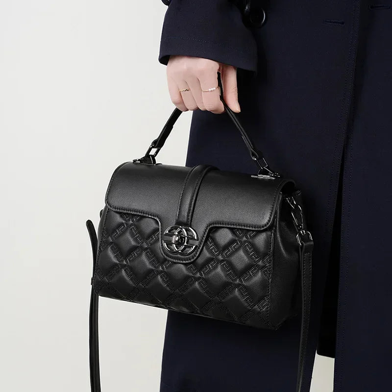 Celine Citadel Clasp Bag - Midnight Black