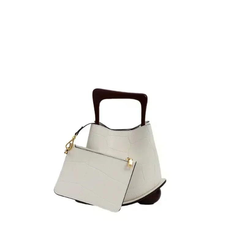 Large Capacity Tote Bag Commuter Basket Female Bags for Women Genuine Leather Bolsos Mujer Magnetic Button Bolsas Sac De Femme