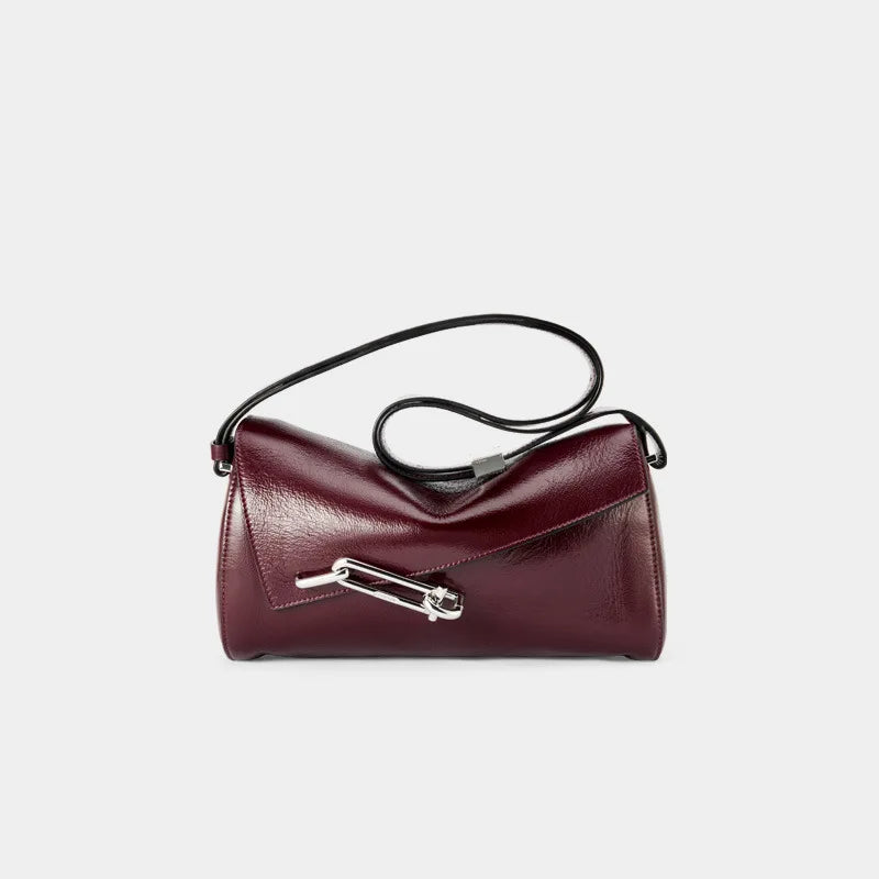 Khia Clasp Bag - Deep Plum