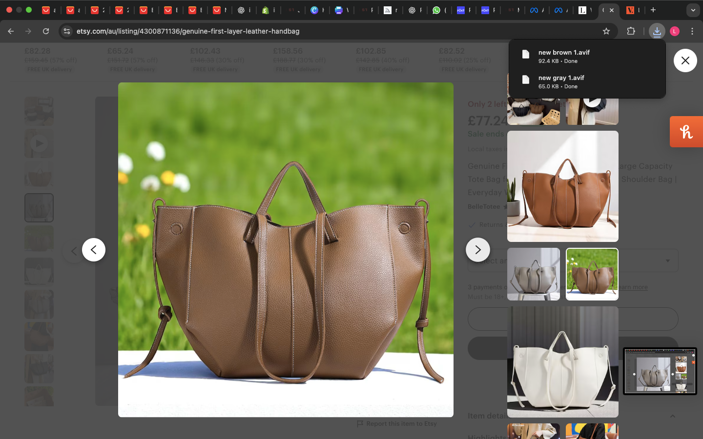 Civita Structured Day Tote - Clay Gray