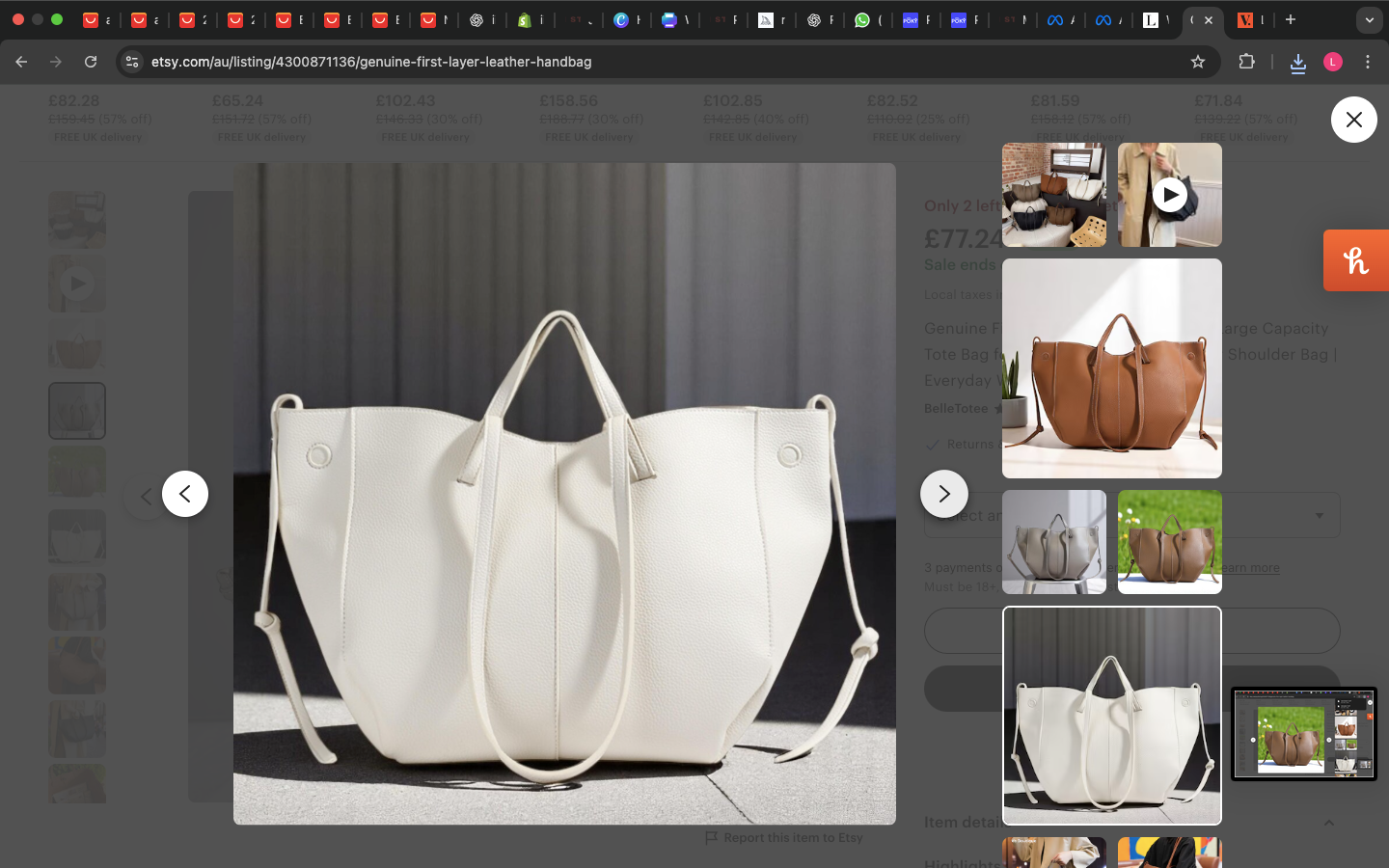 Civita Structured Day Tote - Clay Gray