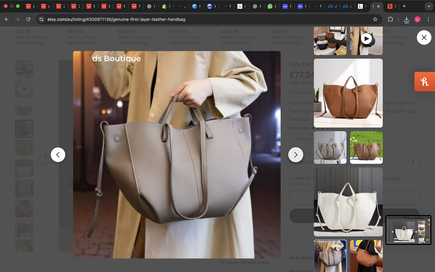 Civita Structured Day Tote - Clay Gray