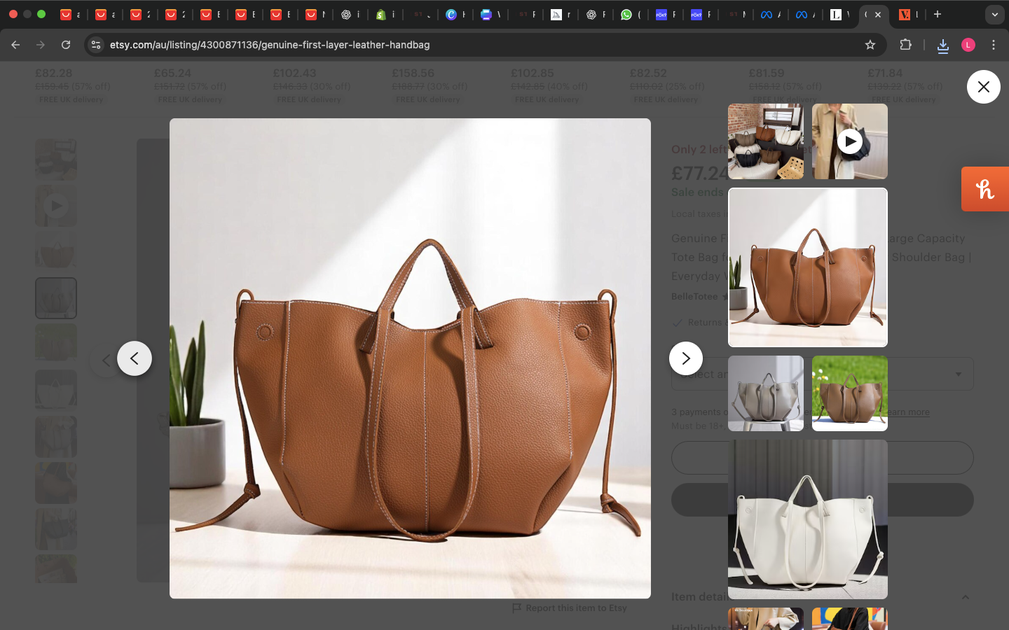Civita Structured Day Tote - Clay Gray