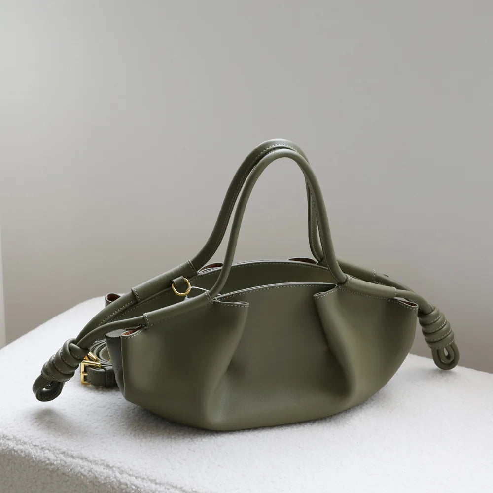 Nuha Knotshell Bag - Olive Green
