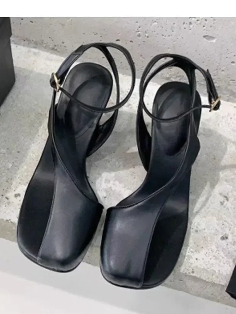 Elyse X Sculpt Heel - Midnight Black