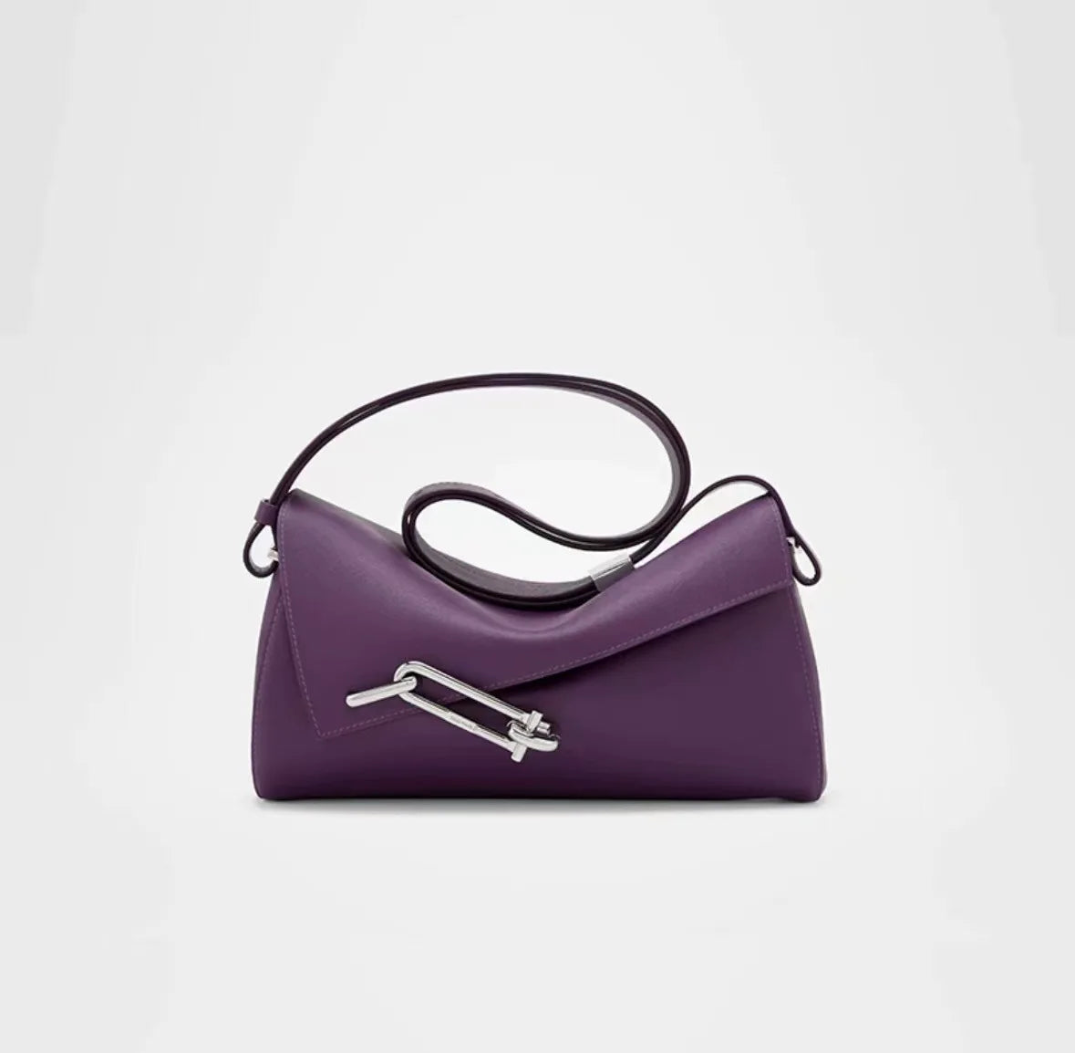Khia Clasp Bag - Deep Plum