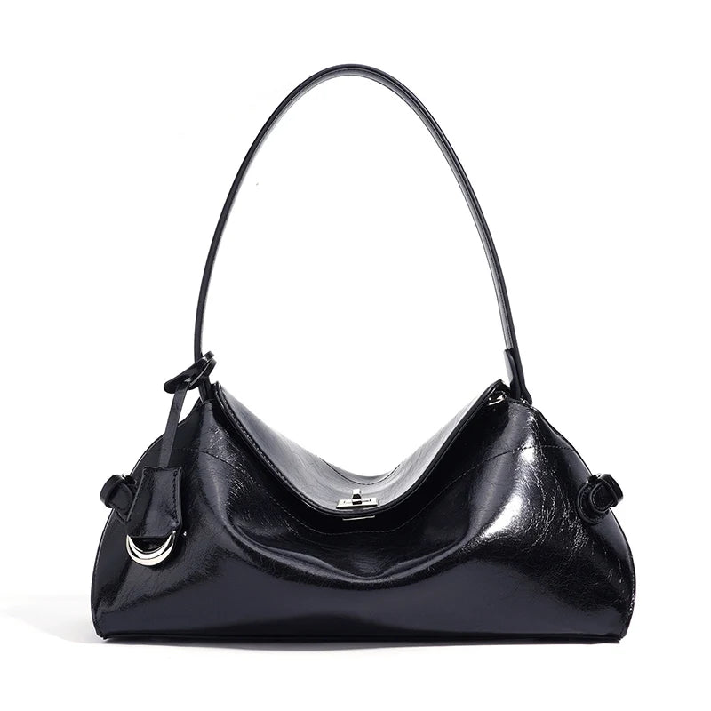 Valetta Clasp Shoulder Bag - Sagewood Gray