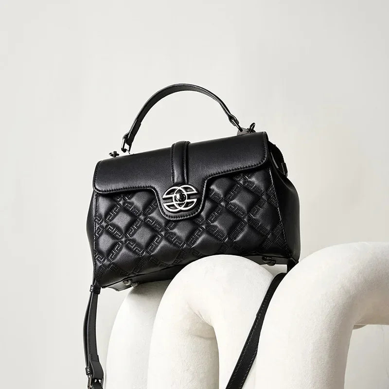 Celine Citadel Clasp Bag - Midnight Black