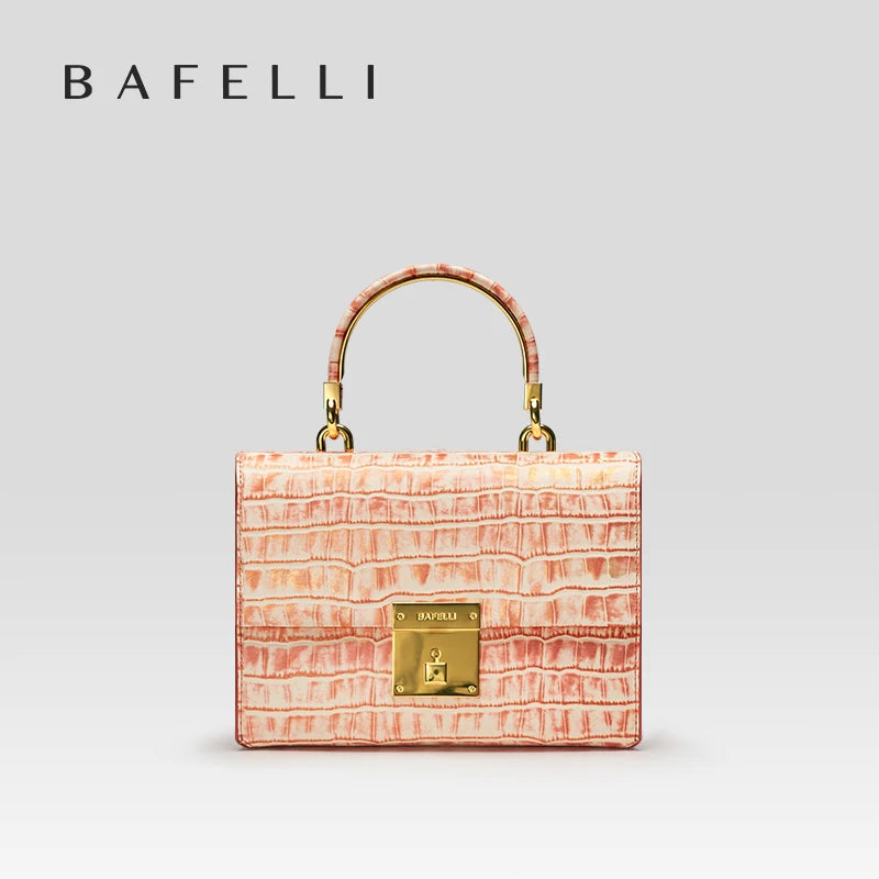 Marais Croc Frame Bag - Ivory Gold