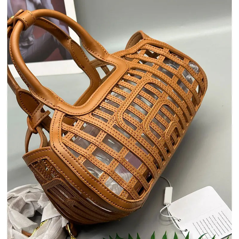 Venti Woven Courtside Bag - Toffee Brown