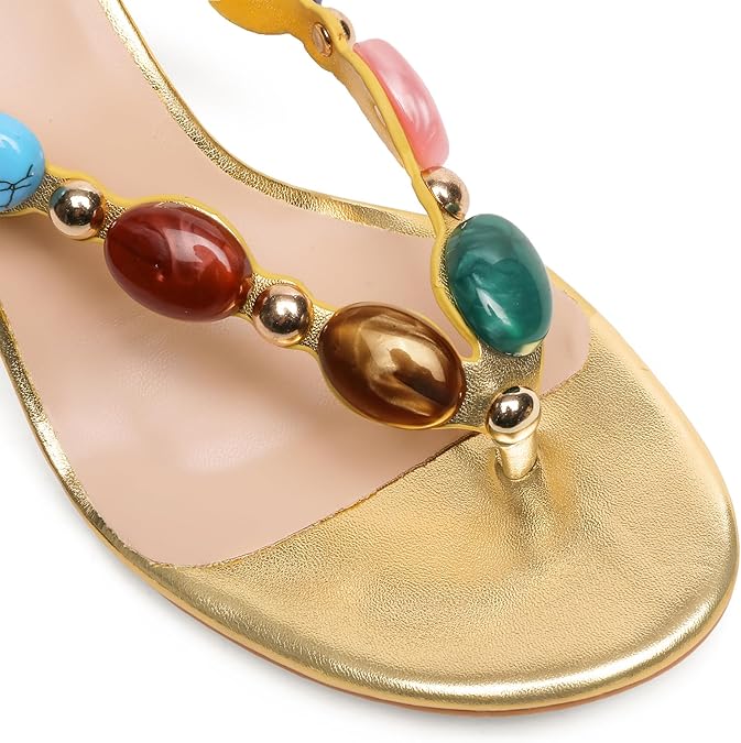 Soleil Gem Stiletto - Golden Mixed Gemstone