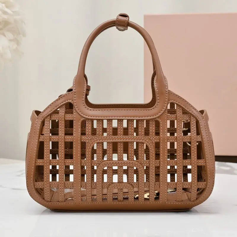 Venti Woven Courtside Bag - Toffee Brown