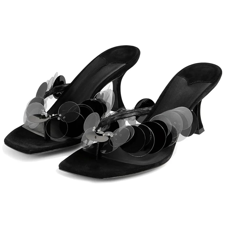 Aqua Bloom Stiletto Sandals - Mint Green