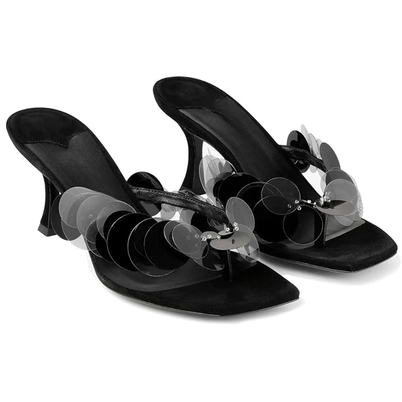 Aqua Bloom Stiletto Sandals - Mint Green
