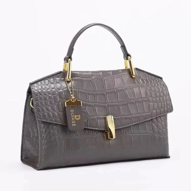 Zaria Vault Bag - Charcoal Croc