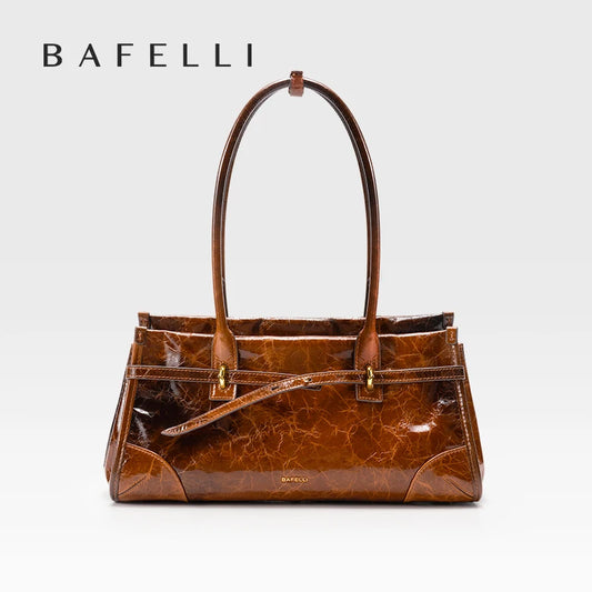 Roselle Saffiano Shoulder Bag - Molten Caramel