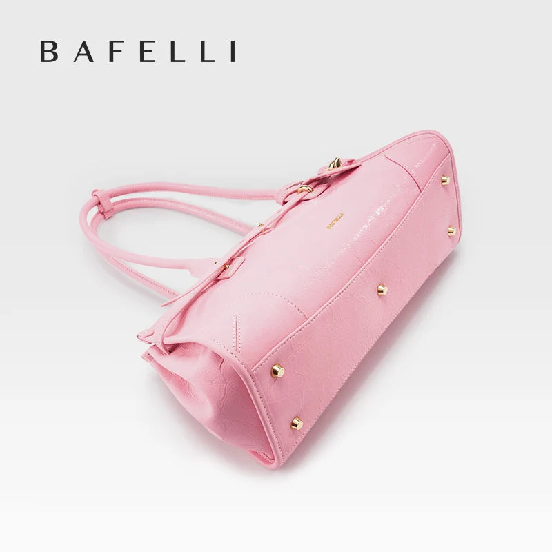 Roselle Saffiano Shoulder Bag - Blushed Pink