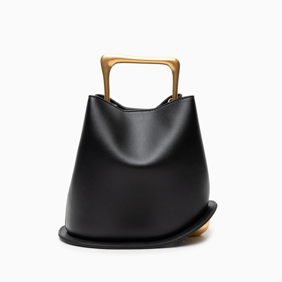 Mira Curve Handle Bag - Burnt Caramel