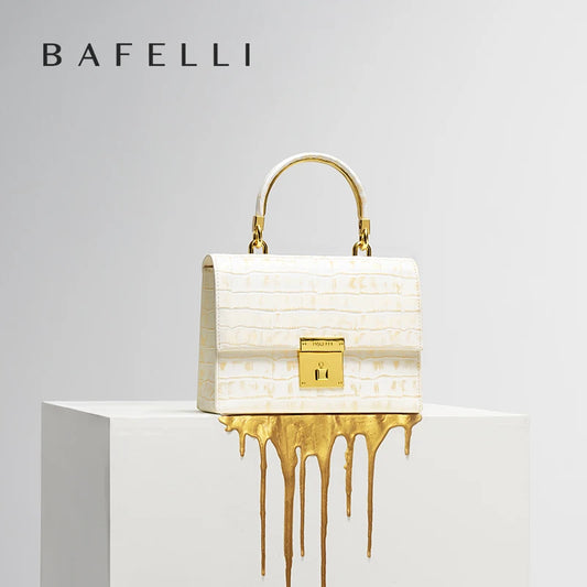 Marais Croc Frame Bag - Ivory Gold