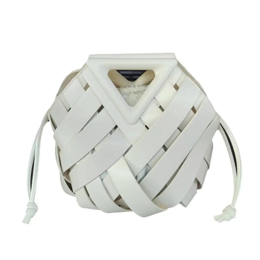 Aria Weave Sphere Clutch - Mocha Brown