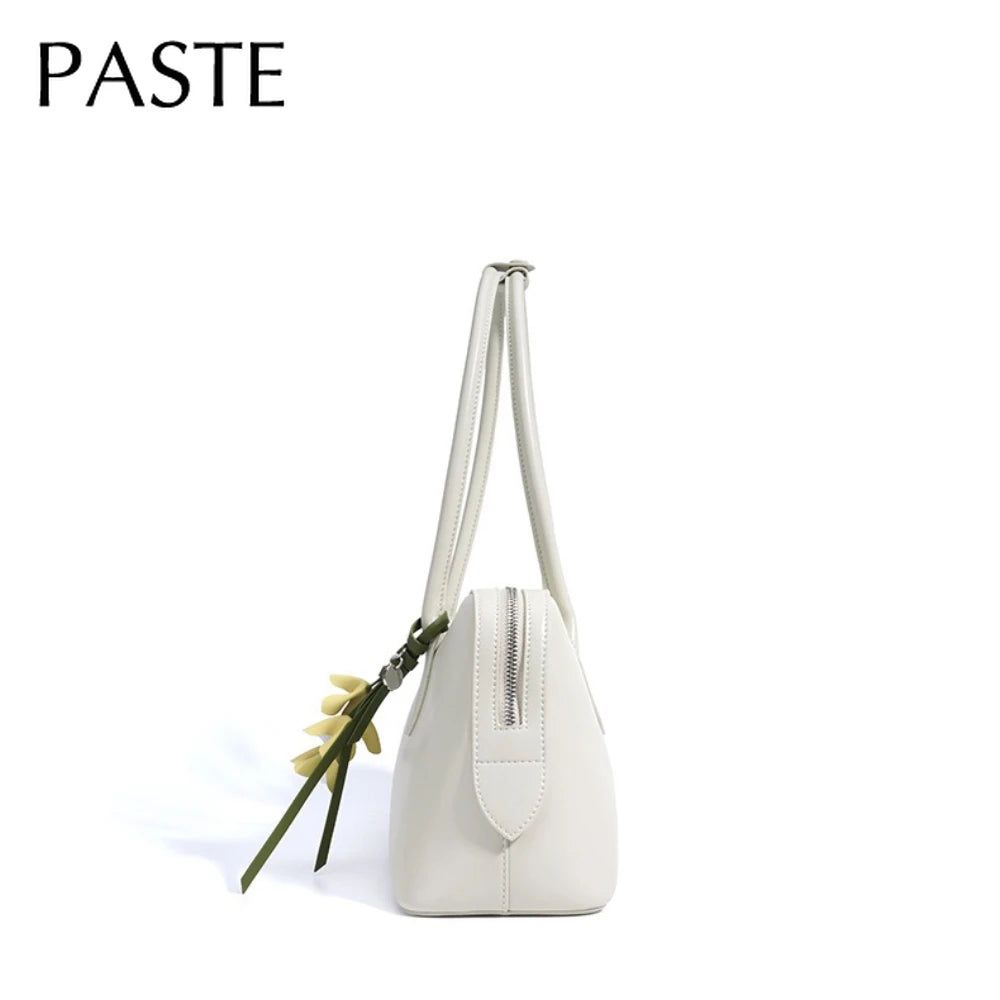 Isobela Bloom Charm Shoulder Bag - Cream White