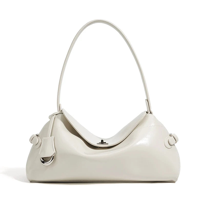 Valetta Clasp Shoulder Bag - Sagewood Gray