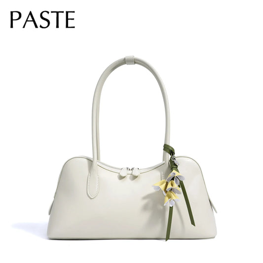Isobela Bloom Charm Shoulder Bag - Cream White