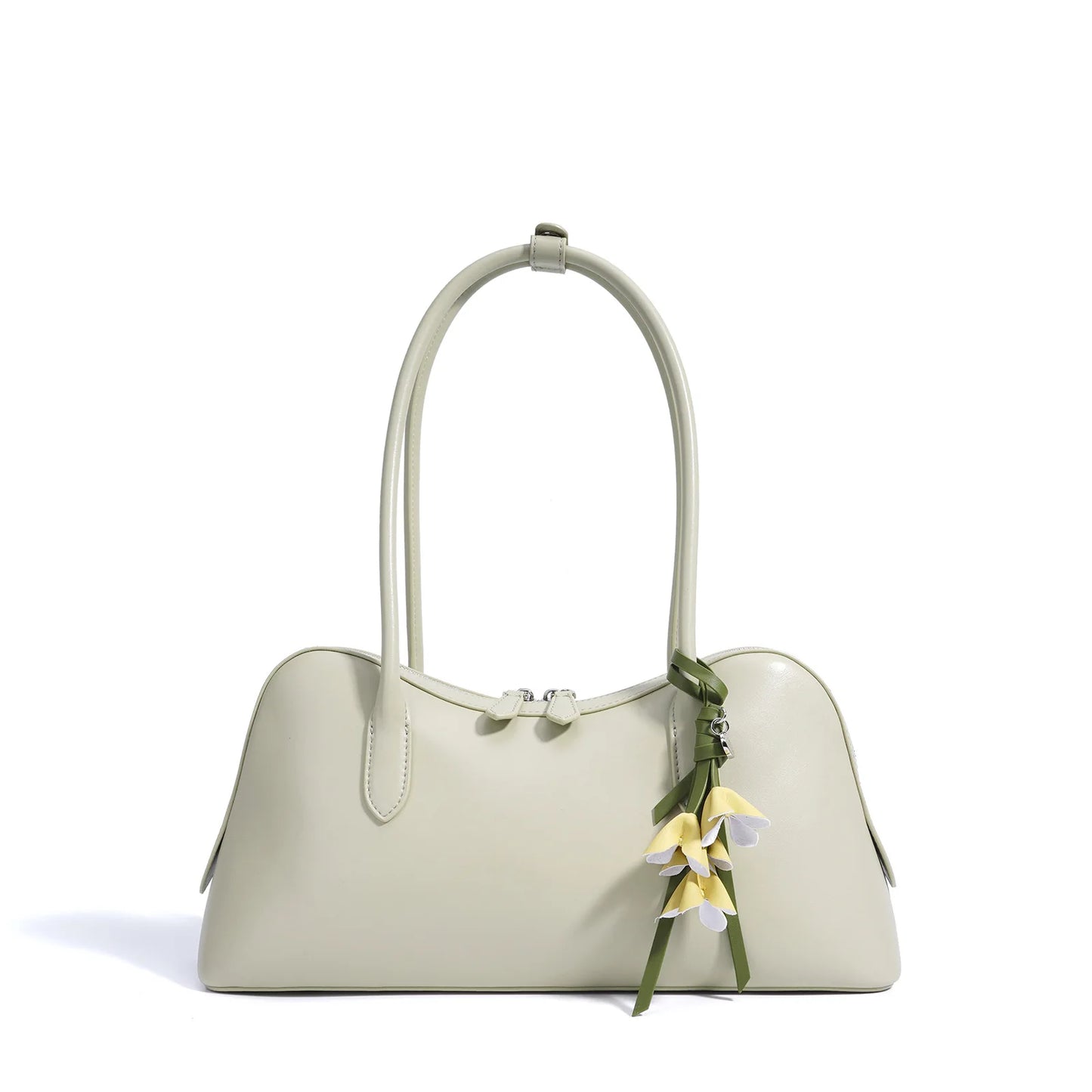 Isobela Bloom Charm Shoulder Bag - Cream White