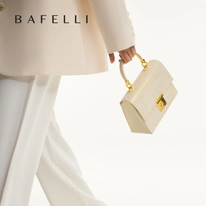 Marais Croc Frame Bag - Ivory Gold