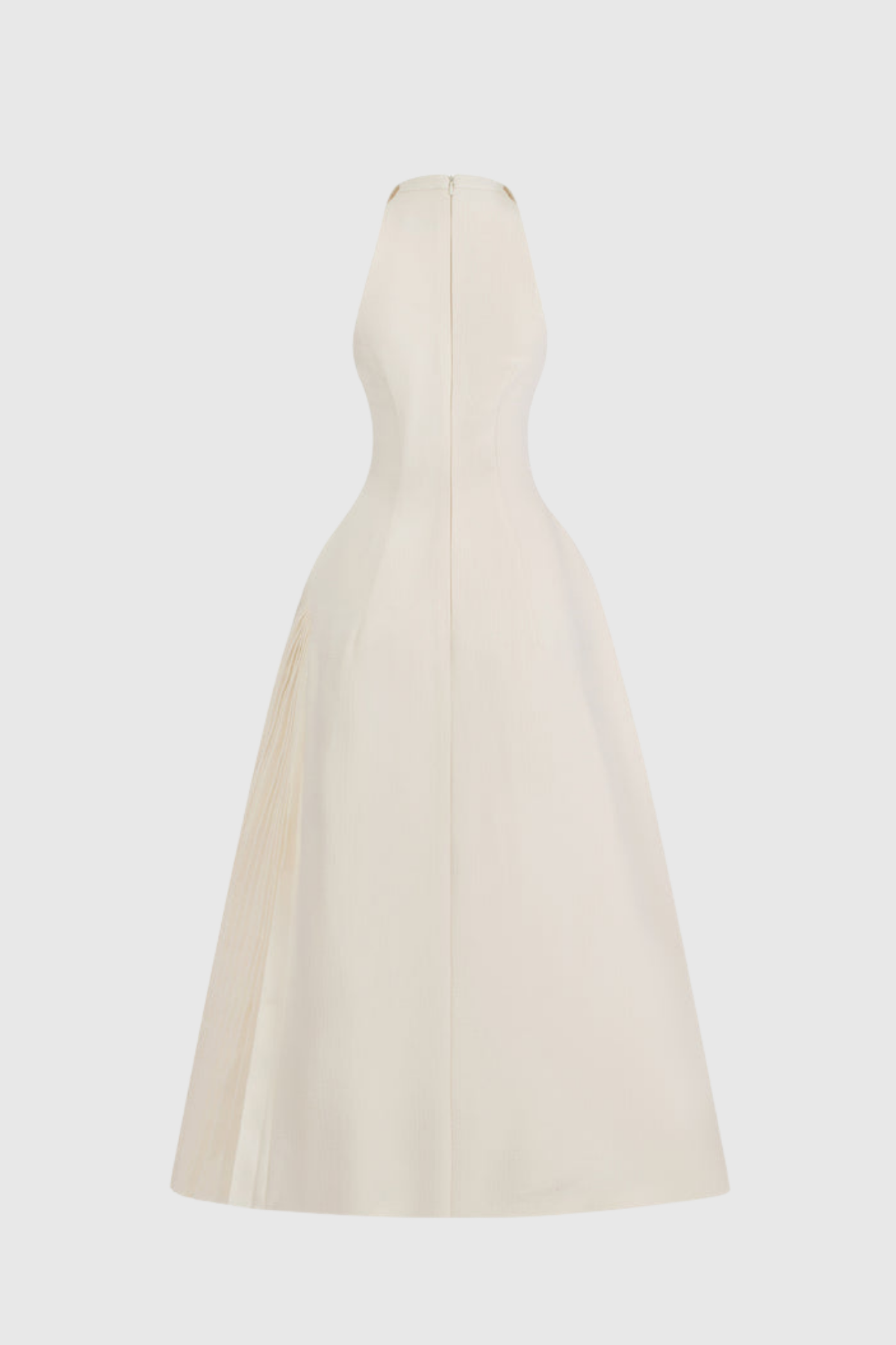 Zion Sleeveless Ruch Deconstruct  Maxi Dress In White