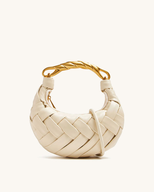 Ophelia Gold-Link Weave Bag