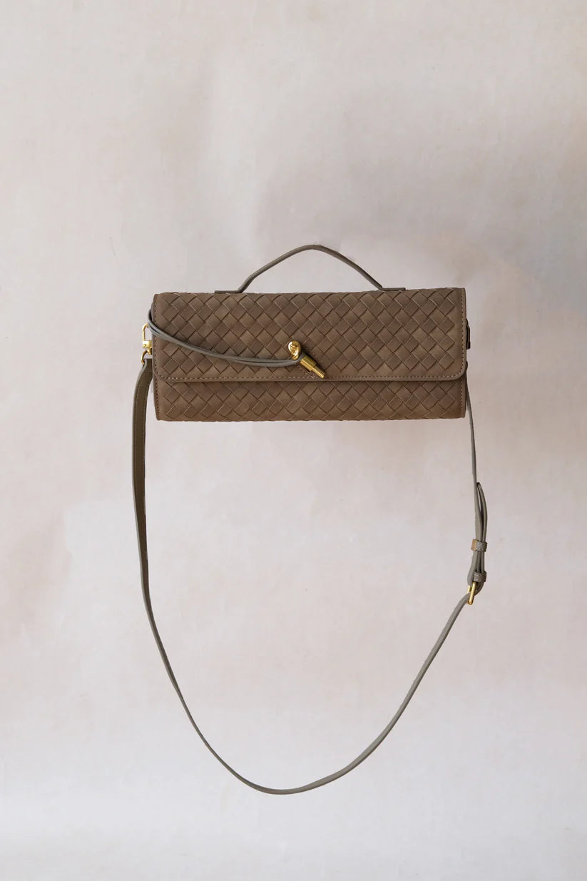 Celine Matte Woven Clutch